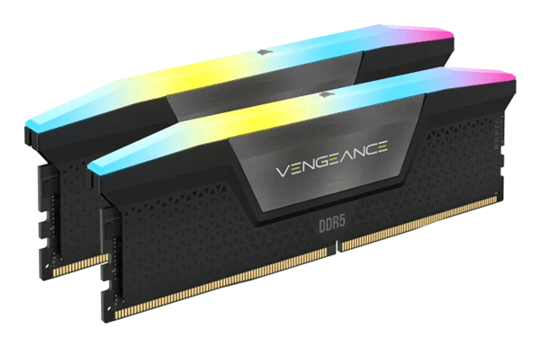 MEMORIA CORSAIR DDR5 64GB 2X32GB PC6000 VENGEANCE RGB CMH64GX5M2D6000C40
