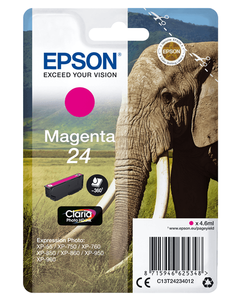 Epson Claria Photo HD Ink Cartucho Magenta 24