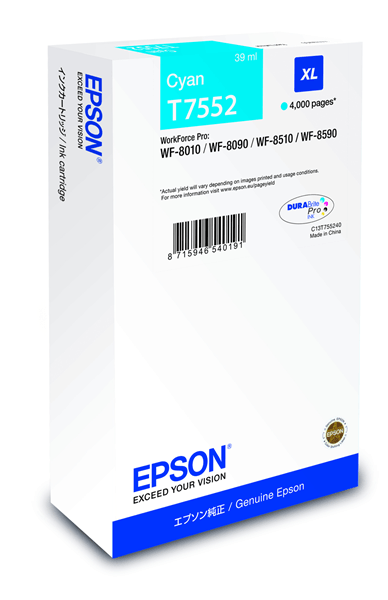 EPSON Cartucho Cian XL 4000p WF-8xxx