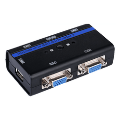 Aisens Conmutador Kvm Vga Usb 1U-2Pc+Cable Negro
