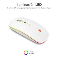Miniatura 4 de RATON SUBBLIM INALAMBRICO LED DUAL FLAT BLANCO
