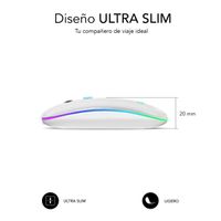 Miniatura 5 de RATON SUBBLIM INALAMBRICO LED DUAL FLAT BLANCO