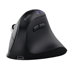 MOUSE-TRUST-VYRAN-WIRELESS-ERGO-2400DPI-7-BOTONES-HYPERSCROLL-MULTIDEVICE-RECARGABLE-USB-C-NEGRO