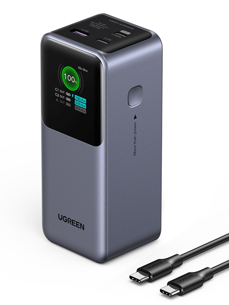 UGREEN POWER BANK NEXODE 130W - 20000MAH - CARGA RAPIDA - GRIS