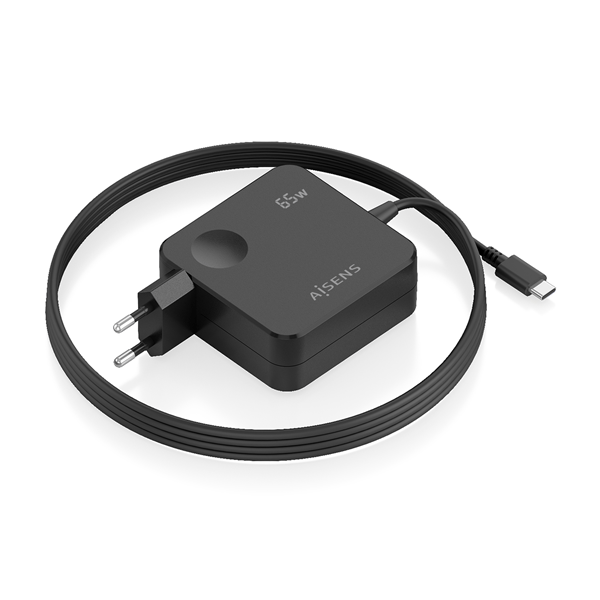 AISENS Cargador 65W PD3 0 1xUSB C 1 5m Negro