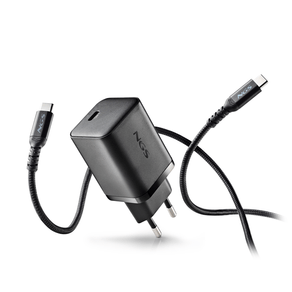 CARGADOR-USB-GAN-NGS-BUD65W-L-65W-1xUSB-C-PD-PPS-DISE--O-COMPACTO-CON-CABLE-TRENZADO-Y-5-TIPS-NEGRO