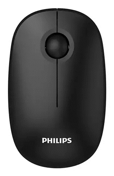 MOUSE PHILIPS WIRELESS SPK7378B 2.4GHZ 1600 DPI DISE??O SILENCIOSO NEGRO ERGONOMICO AMBIDIESTRO