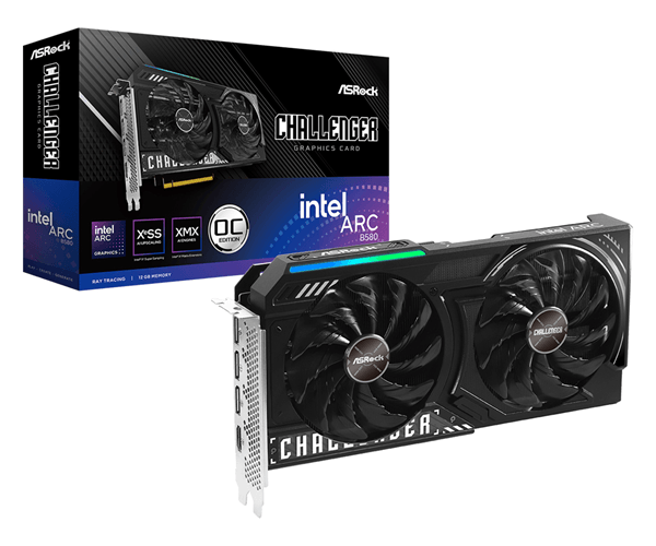 Tarjeta Gráfica ASROCKArc B580 GDDR6 12GB Negro