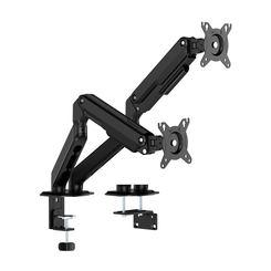 AISENS Soporte de Mesa Eco Contrapeso Giratorio e Inclinable para Monitor TV 9KG  3 Pivotes  2 Brazos  de 17  32   Negro