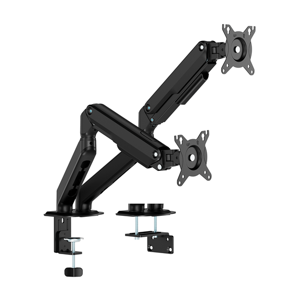 AISENS Soporte de Mesa Eco Contrapeso Giratorio e Inclinable para Monitor TV 9KG 3 Pivotes 2 Brazos de 17 32 Negro