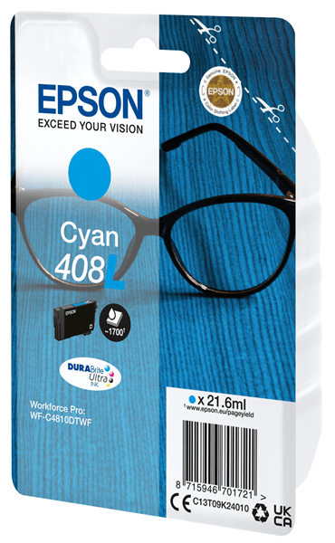 Ink/Singlepack Cyan 408L DURABrite Ultra