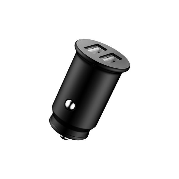 home serie enjoy ycc-01b cargador de coche negro. 2 x usb 5v 2.4a