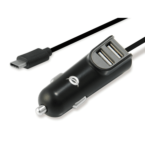 CARGADOR COCHE CONCEPTRONIC CARDEN05B CON CABLE USB-C + 2 PUERTOS TIPO A 5V/3.1A 15.5W
