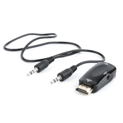 ADAPTADOR GEMBIRD HDMI A VGA  3.5MM AUDIO
