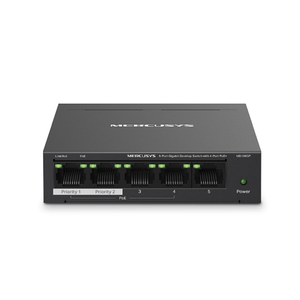 SWITCH-NO-GESTIONABLE-MERCUSYS-MS105GP-5P-10-100-1000-DE-ESTOS-4P-POE--65W-ETHERNET-MINI-DESKTOP
