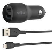 Miniatura 1 de Dual USB-A Car Charger w/1M PVC A-LTG