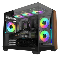 Caja ABYSM  Caja M-ATX Danube Sava Nature 285C Black RGB Negro