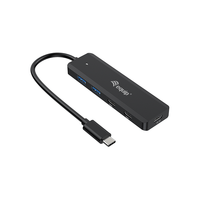 Miniatura 1 de HUB USB-C EQUIP LIFE 128964 4 PUERTOS 2xUSB-A 3.0 2xUSB-C 3.2 COMPATIBLE CON THUNDERBOLT 3/4 1xUSB-C