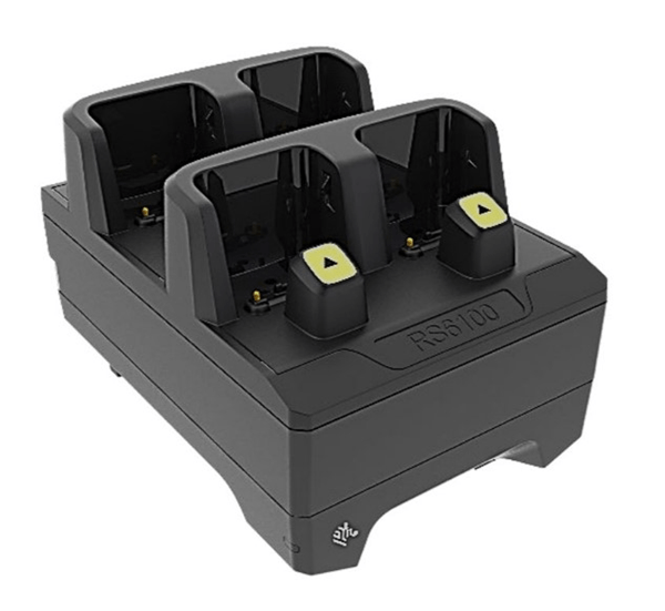 RS5100/RS6100 2 Bay Charger/can be used charge a platform scan and/or batt with addition removal shim/Req.PWR-WUA5V12W0US/CBL-TC5X-USBC2A-01