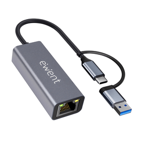 EWENT-ADAPTADOR-ETHERNET-1GIGABIT-|-USB-C-Y-USB-A