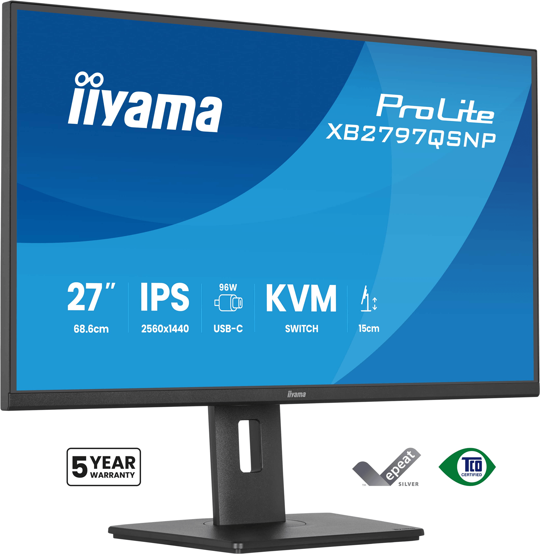 MONITOR IIYAMA XB2797QSNP-B1 ProLite 27" IPS 2560 x 1440 HDMI Altavoces