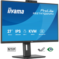 Miniatura 1 de MONITOR IIYAMA 27" CON CAMARA INTEGRADA DE 5 MP COMPATIBLE CON WINDOWS HELLO, MICROFONO, DOCK USB-C, LAN, CONMUTADOR KVM Y SOPORTE AJUSTABLE EN A