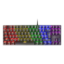 TECLADO MECANICO COMPACTO TKL MARS GAMING MK80 ITALIANO BLACK ILUMINACION 12EFECTOS SWITCH MARRON