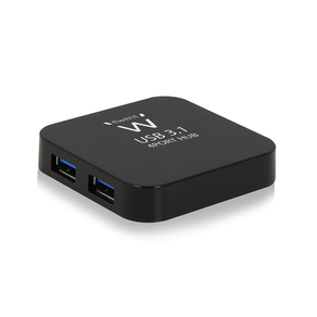 HUB EWENT USB 3.1 4 PUERTOS AC POWER NEGRO EW1134