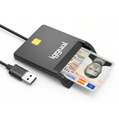 iggual Lector tarjetas ID DNI SIP USB 2.0 negro