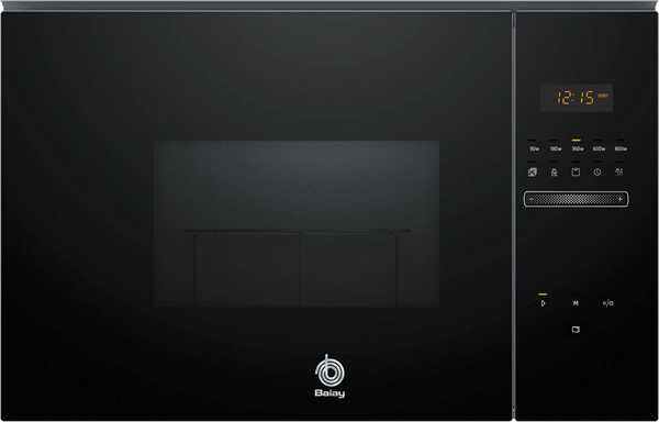 HORNO MICROONDAS INTEGRABLE BALAY 3CG5172N2 20 LITROS CON GRILL NEGRO