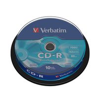 Miniatura 1 de TAMBOR 10 CD-R 700 VERBATIM ULTRAPROTECTION