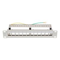 Miniatura 5 de PATCH PANEL LANBERG 12 PUERTOS 1U RACK 10" FTP PARA MODULOS KEYSTONE GRIS