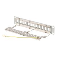 Miniatura 6 de PATCH PANEL LANBERG 12 PUERTOS 1U RACK 10" FTP PARA MODULOS KEYSTONE GRIS