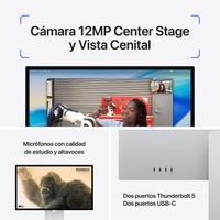 Miniatura 5 de MONITOR APPLE Studio Display - Vidrio nanotexturizado - Adaptador de montaje VESA (Soporte no incluído)   27" 5120 x 2880  Altavoces