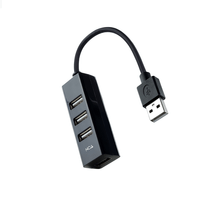 Miniatura 1 de HUB NANO CABLE USB2.0 4PTOS USB-A/M - USB2.0/H 15CM NEGRO