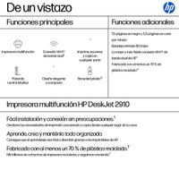 Miniatura 4 de HP  Multifunción A4Wifi Thermal Inkjet Dúplex DeskJet 2910 Inalámbrico All-in-One Color Impresora