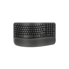 TECLADO LOGITECH WIRELESS WAVE KEYS ERGONOMICO ONDULADO REPOSITOR RECEPTOR BOLT GRAFITO