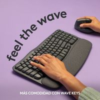 Miniatura 13 de TECLADO LOGITECH WIRELESS WAVE KEYS ERGONOMICO ONDULADO REPOSITOR RECEPTOR BOLT GRAFITO
