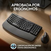 Miniatura 16 de TECLADO LOGITECH WIRELESS WAVE KEYS ERGONOMICO ONDULADO REPOSITOR RECEPTOR BOLT GRAFITO