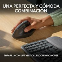 Miniatura 19 de TECLADO LOGITECH WIRELESS WAVE KEYS ERGONOMICO ONDULADO REPOSITOR RECEPTOR BOLT GRAFITO