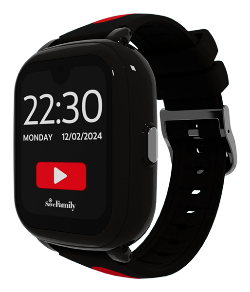SmartWatch SaveFamily Iconic Plus 2 Correa Silicona Estampada Negra Streamer 4G