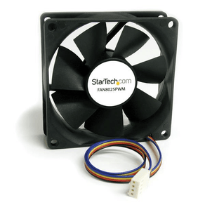 Caja STARTECH  Ventilador Fan para Chasis Caja de Ordenador PC Torre  - 80x25mm - Conector PWN  Negro