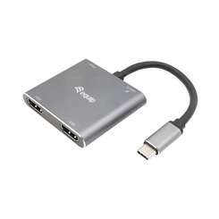 ADAPTADOR USB-C 4IN1  2 X HDMI 4K HUB USB-C CARGA  USB 3.0