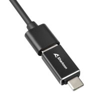 Miniatura 3 de HUB USB SHARKOON 3X3.2 GEN 1 + RJ45  ALUMINIO NEGRO