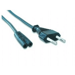 Gembird Cable Alimentación Euro 2pin C7 1.8M Negro