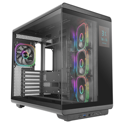CAJA ATX MARS GAMING MC-REVPRO PANTALLA LCD 4.3" CRISTAL TEMPLADO 4X VENTILADORES ARGB BLACK