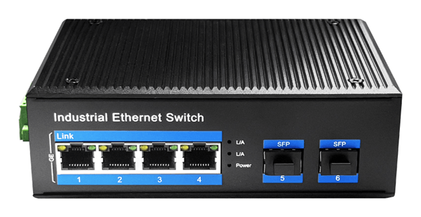 SWITCH CUDY 4-PORT GIGABIT INDUSTRIAL POE WITH 2 GIGABIT SFP PORT