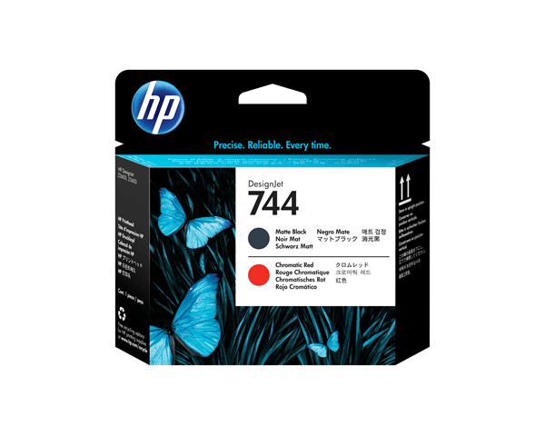 HP Ink/744 Matte Black+Red Printhead