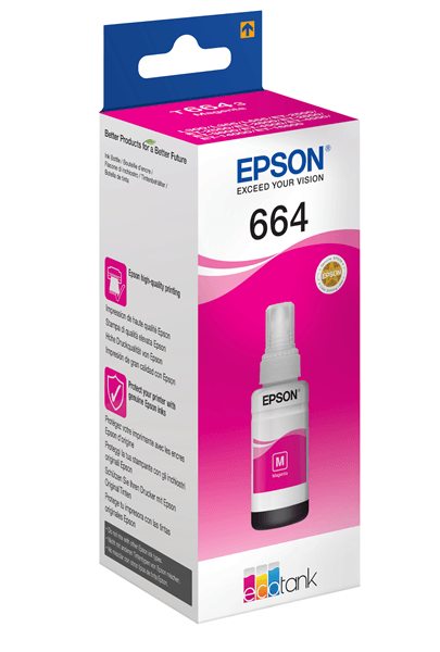CARTUCHO EPSON MAGENTA T6643 ECOTANK BOTTLE 70ML C13T664340