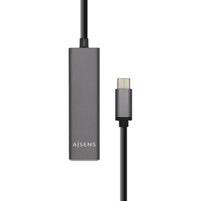 Aisens-Hub-Usb-3.1-Usb-C-Usb-C-M-4Xtipo-A-H-Gris-15Cm